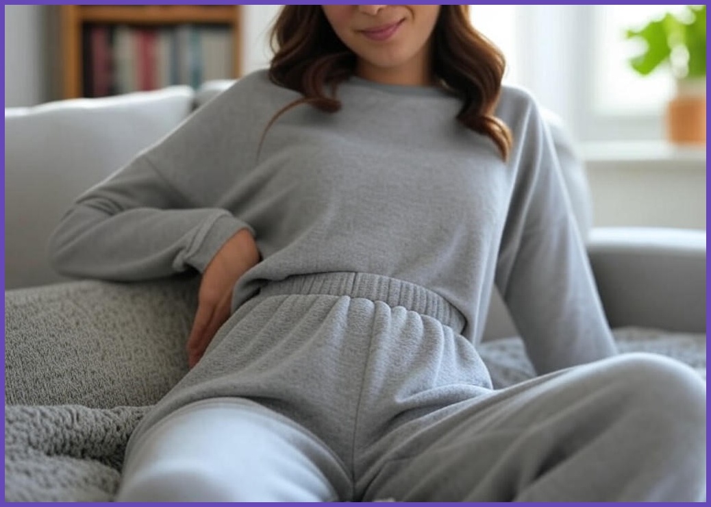 POMTOR 여성 9부 면마 밴딩 바지 편안한 캐주얼 와이드 팬츠