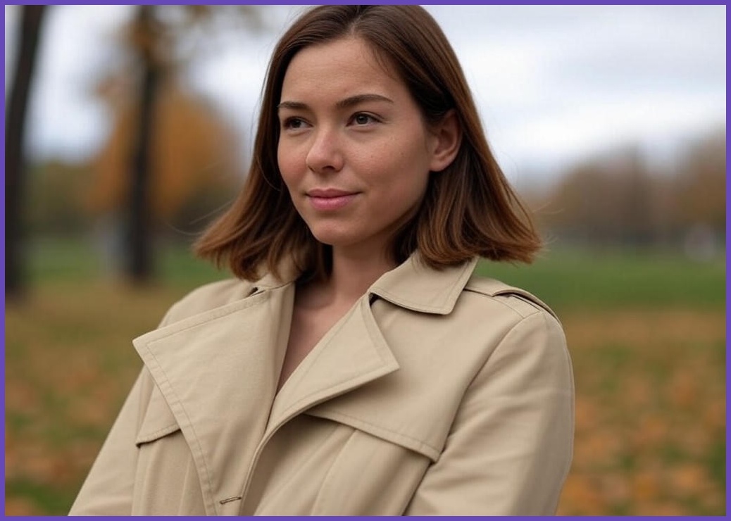 POMTOR 여성 트렌치코트 여성 루즈핏 모직코트 하프코트