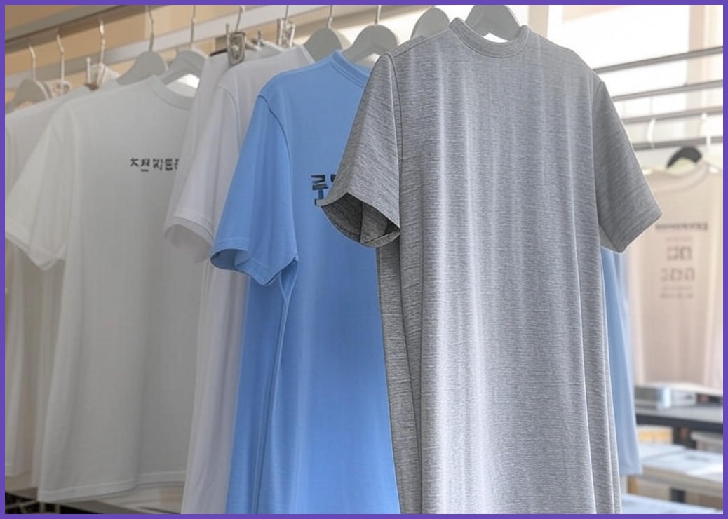 Sevenmoon 베이직 남녀공용 220g 코튼 순면 티셔츠 라운드 반팔티 3장