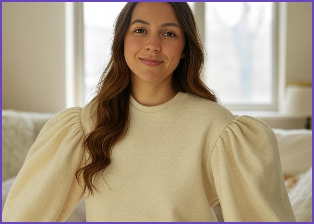 레이디스룸 퍼프소매 여성 오버핏 셔츠 남방