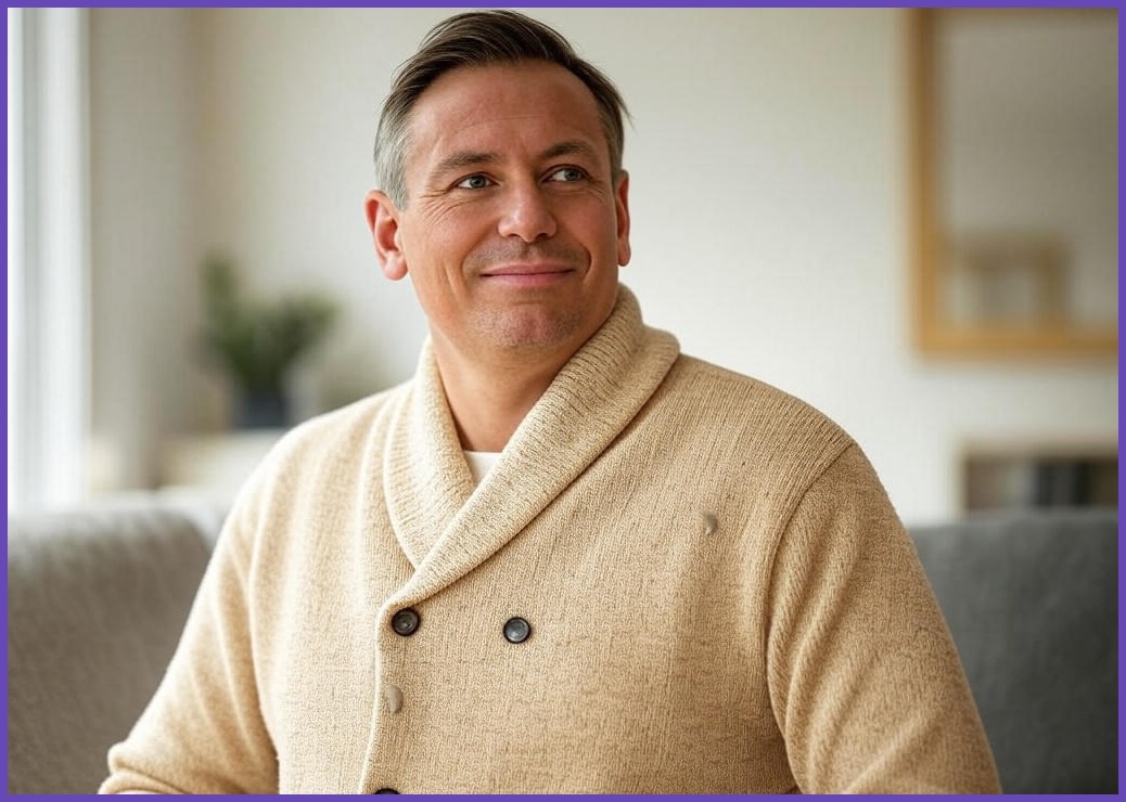 메페니 남성 부드럽고 매끈한 데일리 무지 니트 가디건