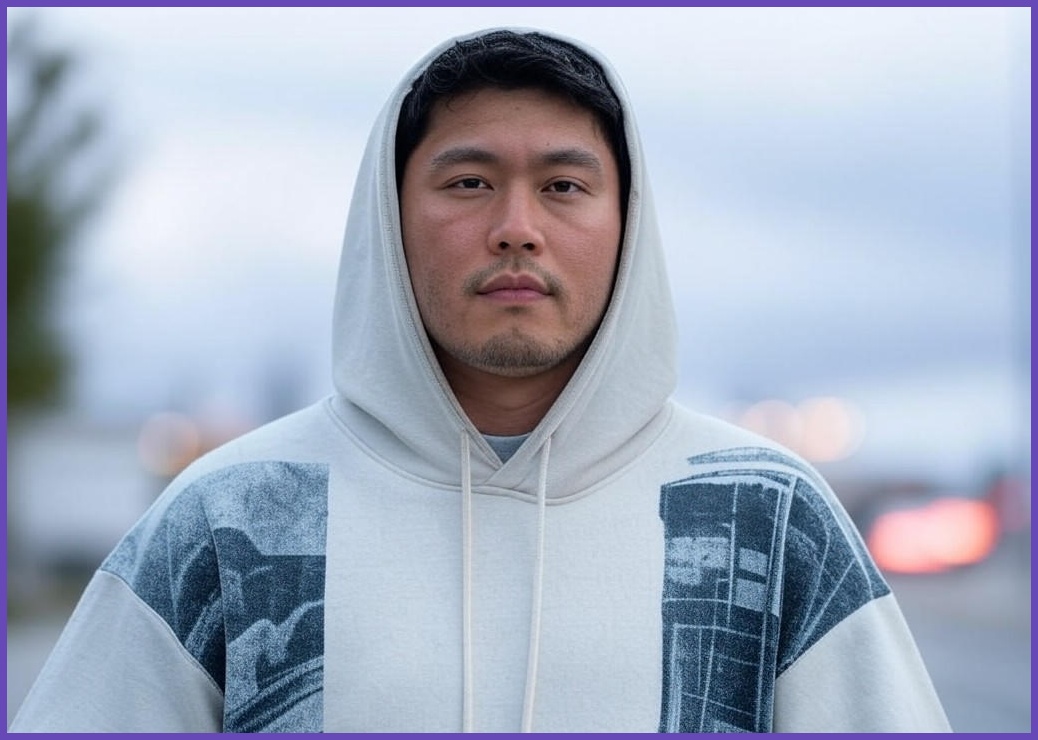 오드아이 오버핏 프린팅 후드티 모던 데일리 빅사이즈 루즈핏 맨투맨 박스티