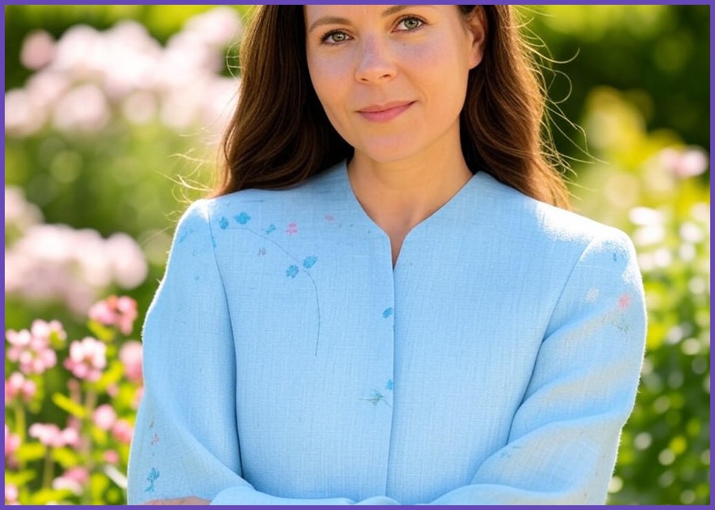 퀸앤조이 여성용 통기성 7부 소매 린넨 자켓